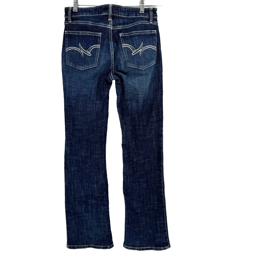 Wrangler Mid Rise Boot Cut Jeans Women's Size 28 Western Cowgirl Rodeo Stretch - Picture 2 of 6